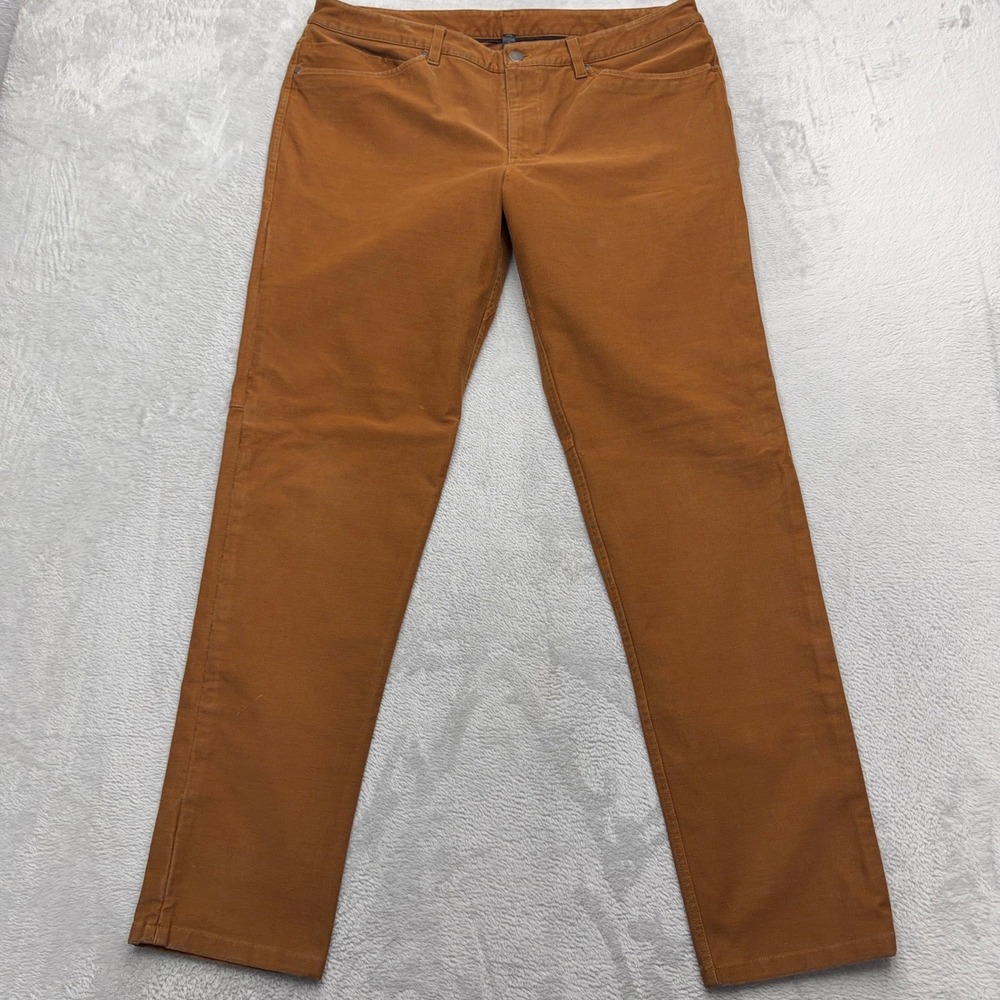 Lululemon Pants Mens 36 Brown Commission Slim Fit Canvas Stretch Articulated